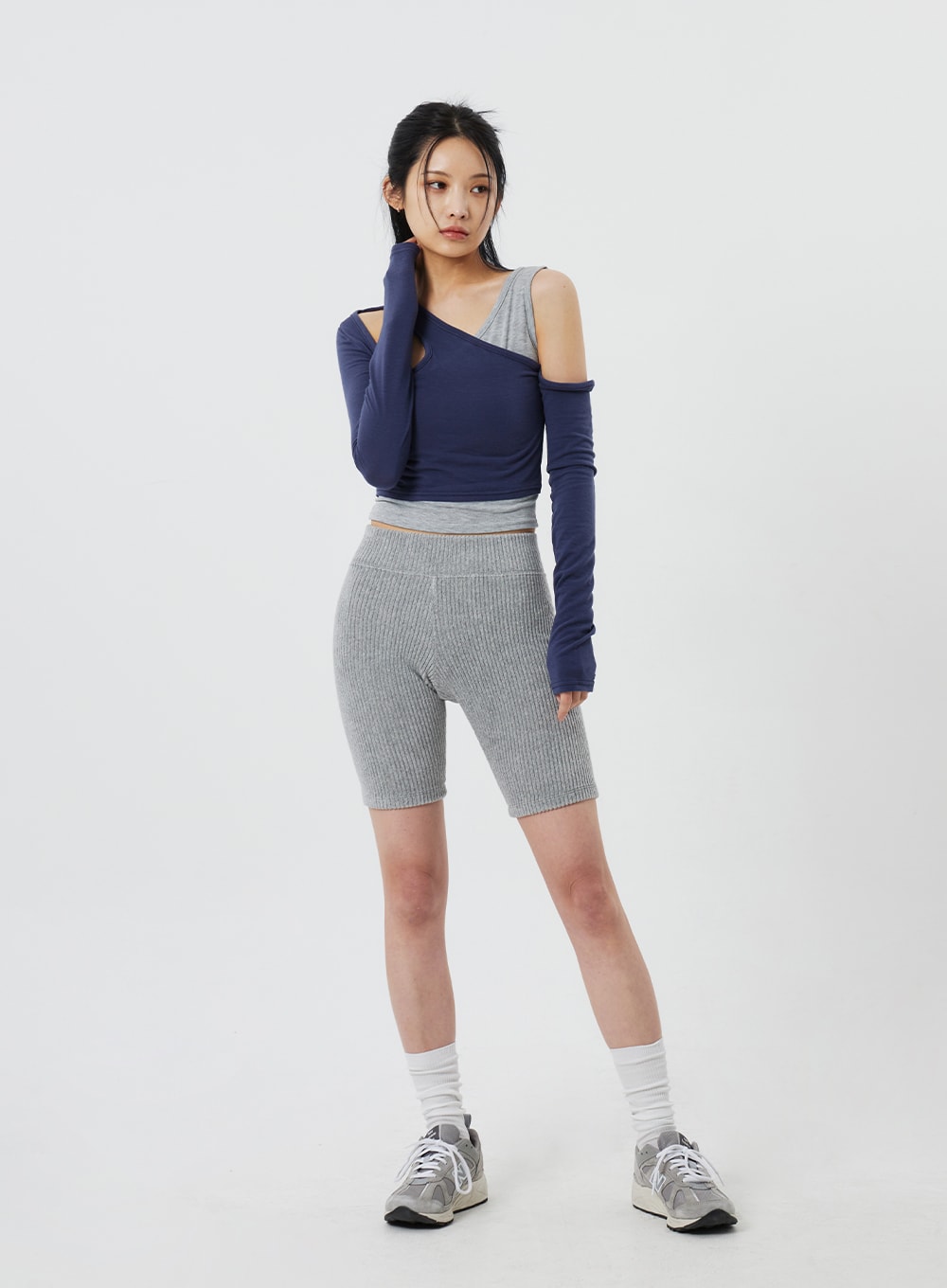 Girls Knit Bike Shorts - Uniform