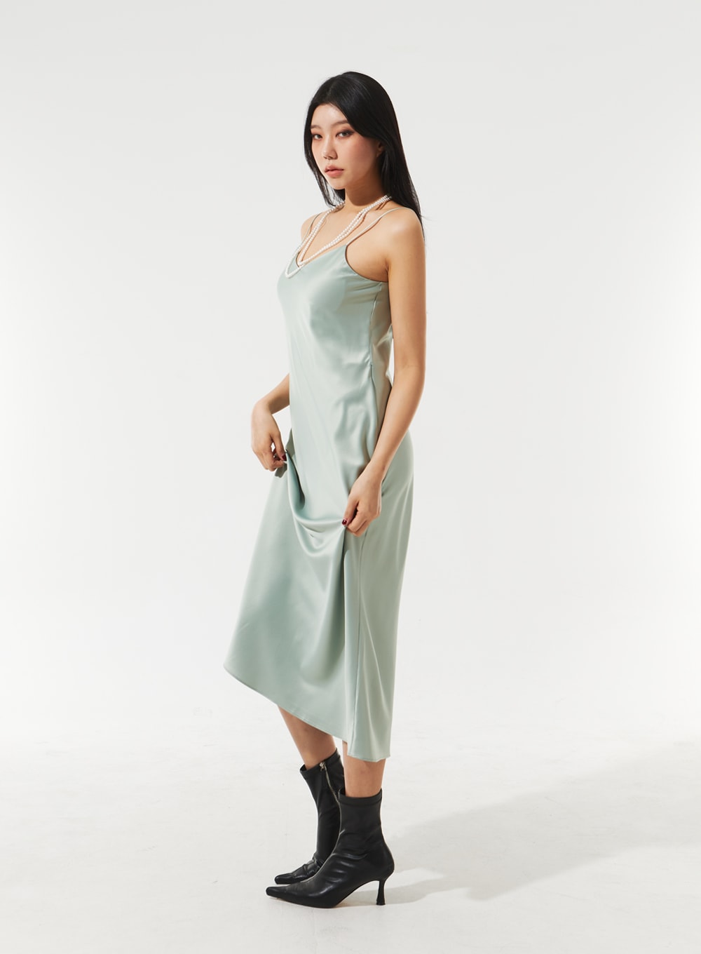 Satin Maxi Dress IM329