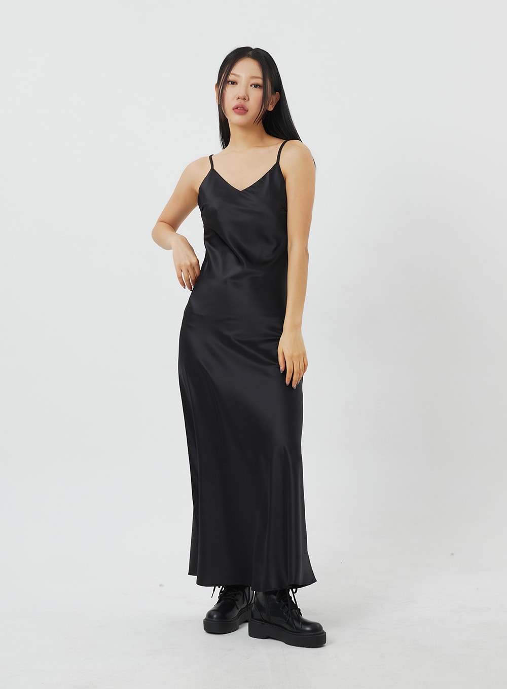 Satin Maxi Dress BF323