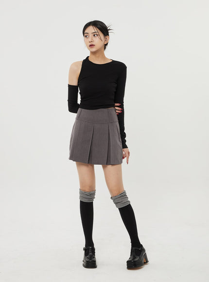 百褶迷你裙 BF314