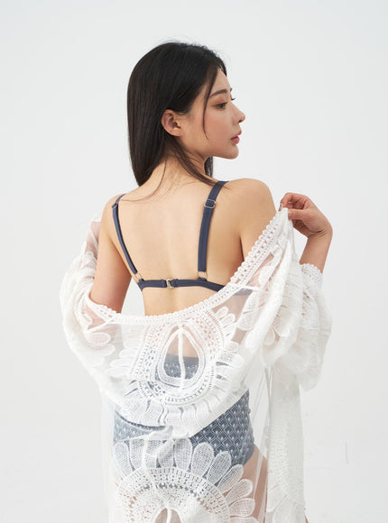 向日葵刺繡長袍IJ13