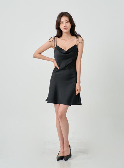 Satin Lingerie Style Mini Dress IN08 - Korean Women's Fashion Satin Lingerie Style Mini Dress IN08 - Korean Women's Fashion