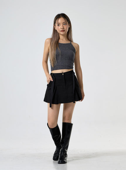 羅紋掛脖無袖上衣 CG25