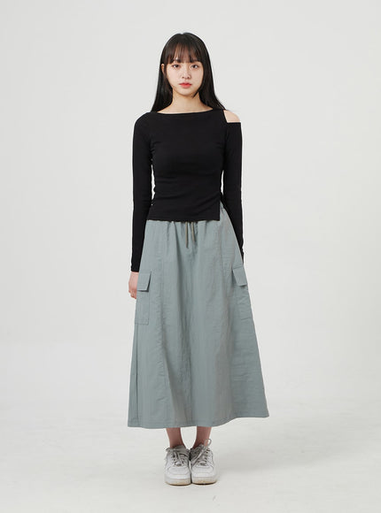 Cut Out Shoulder Top OF327