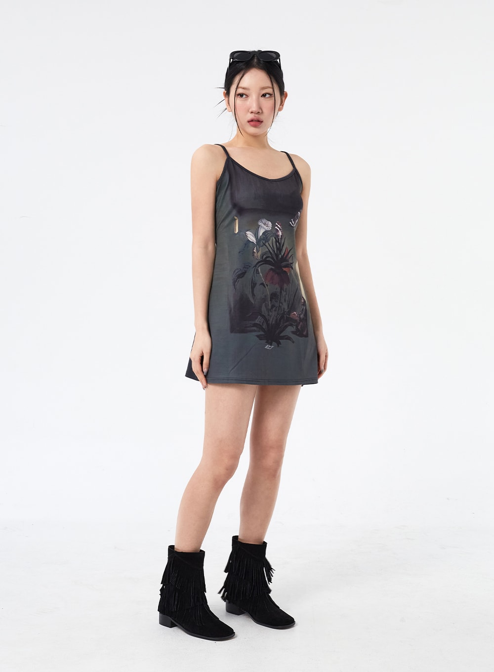 Graphic Sleeveless Mini Dress CM315