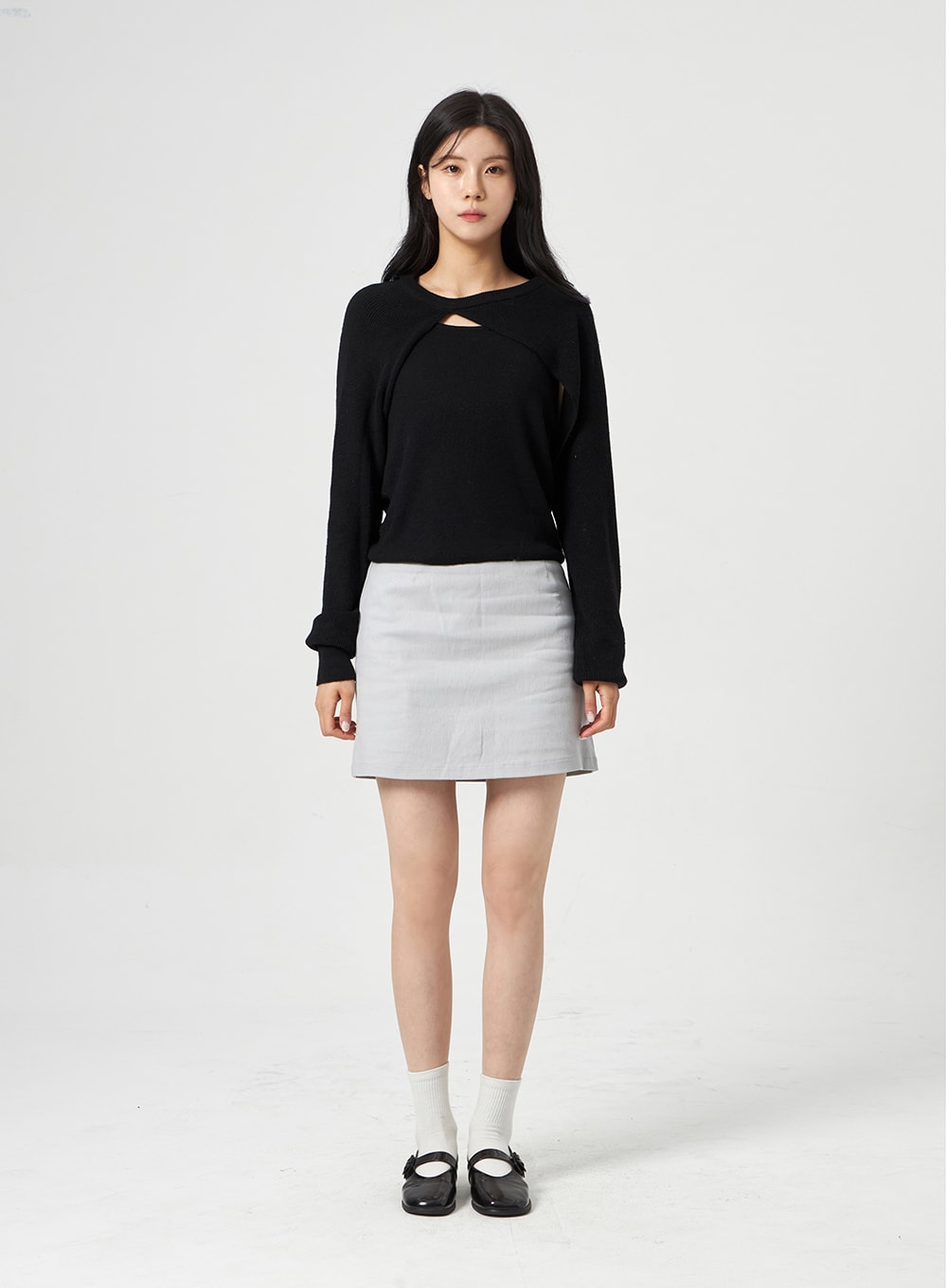 Knit Top And Bolero Set OA313