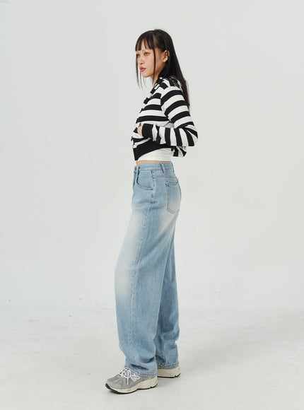 Light Wash Wide Jeans CM321