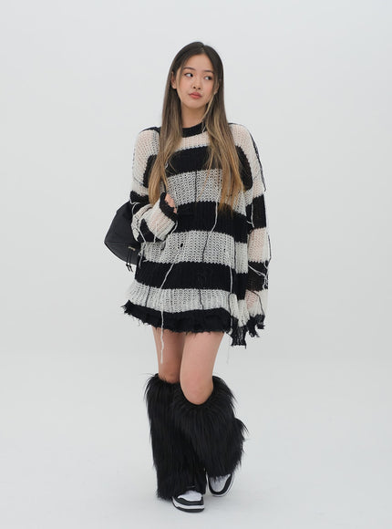 Pleated Hem Denim Skirt