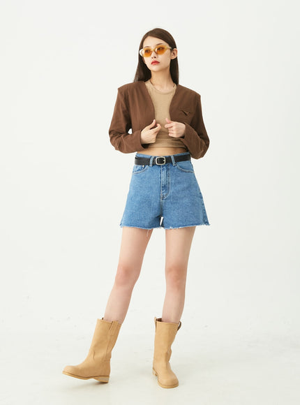 毛邊牛仔短褲 CU5