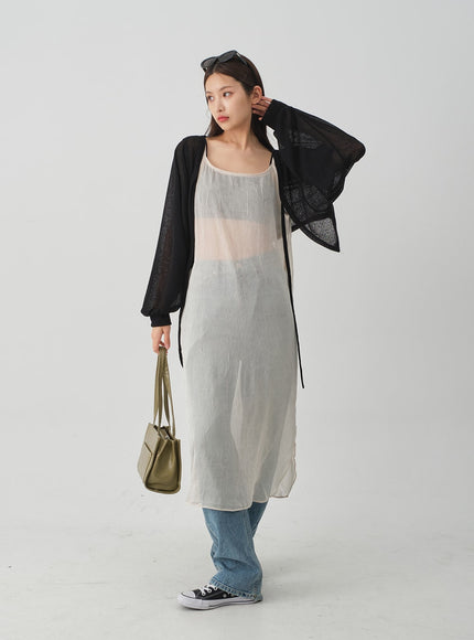 透明寬鬆波萊羅短上衣 CJ08