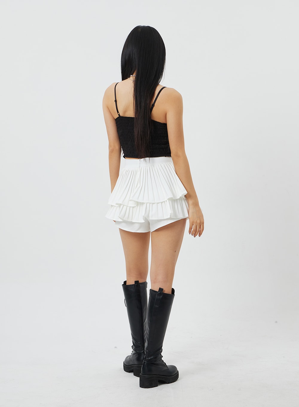 White shop frill skort