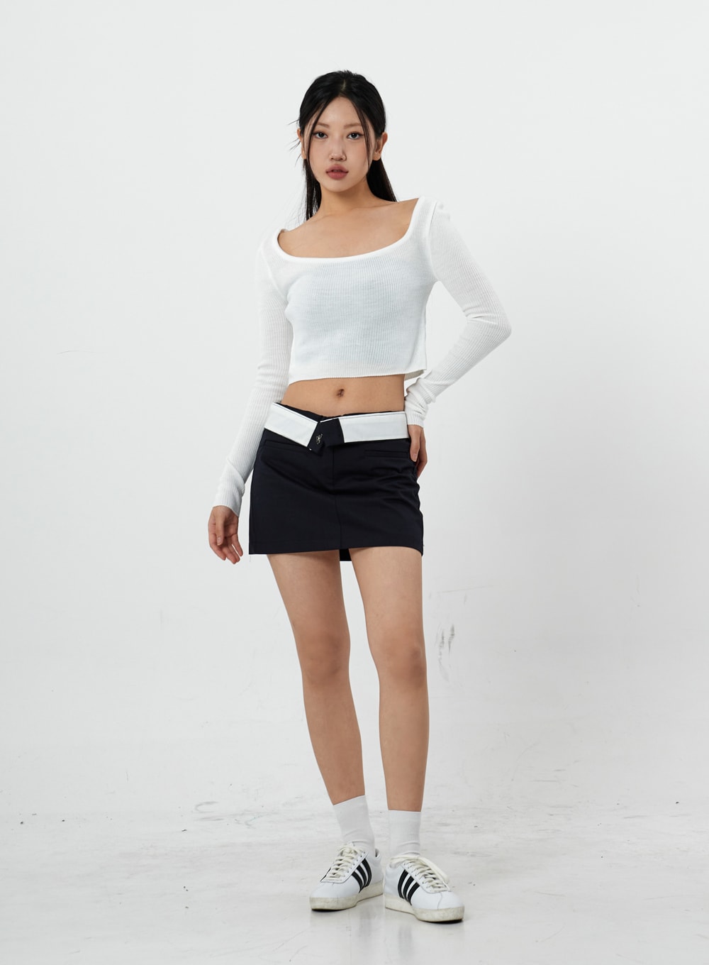 方形針織長袖T卹 CS20