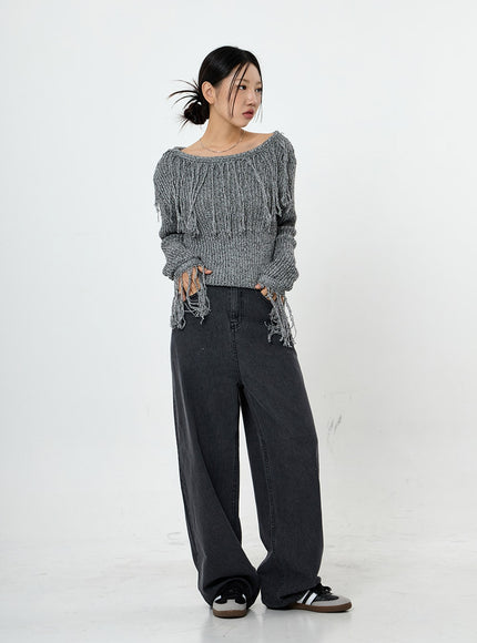 Collin Fringe Long Sleeve Knit CS28