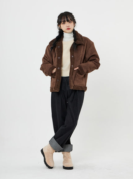 Shearling Button Jacket BN07