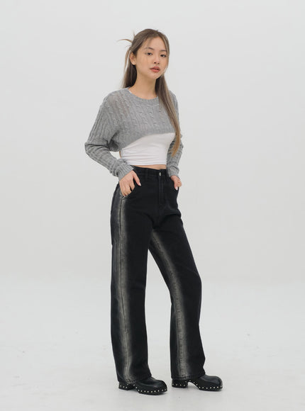 黑色牛仔褲C1002