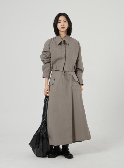 繫帶細節短款襯衫 OF310