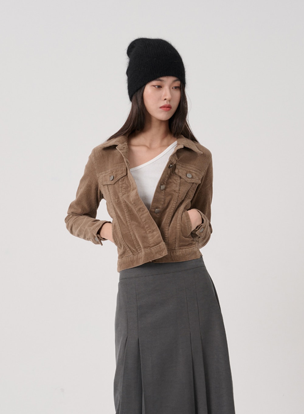 Front Pocket Button Jacket ID07