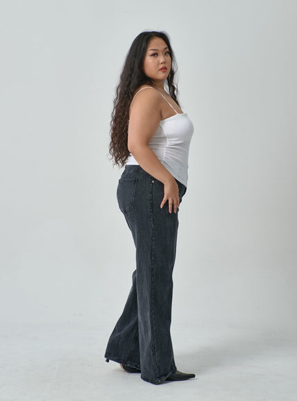 加側抽褶無袖上衣 IF317