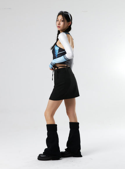 waist-strap-mini-skirt-is327