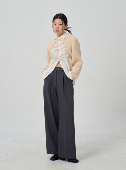 闊腿精裁褲 IM316