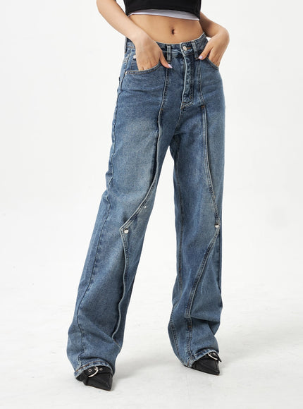 Wrapped Wide Leg Jeans CA320