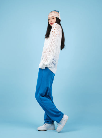 Drawstring Waist Banded Sweat Pants CAO13