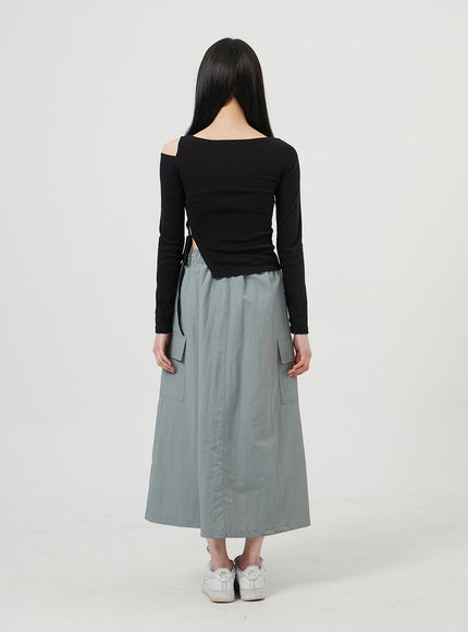 Cut Out Shoulder Top OF327