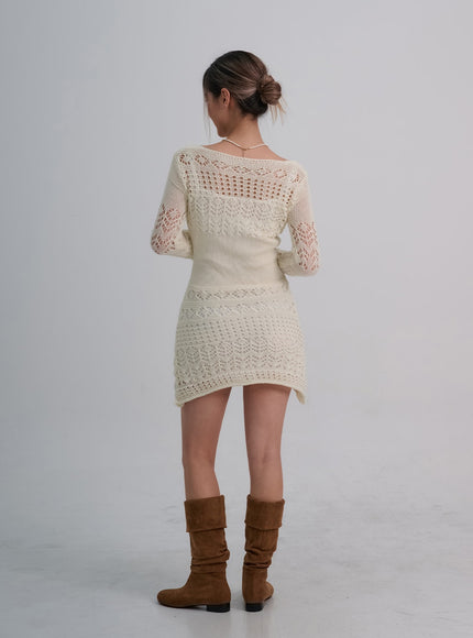 分層針織迷你連衣裙和細肩帶迷你連衣裙套裝 CO19 