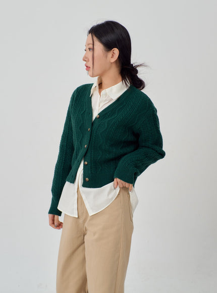 Cropped Knit Cardigan IM315