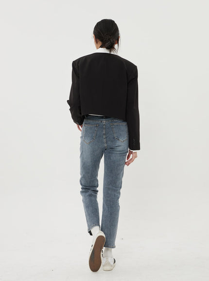 Straight Leg Ankle Jeans BF316