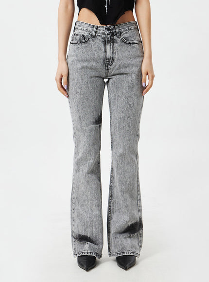 Grey Bootcut Jeans CM324