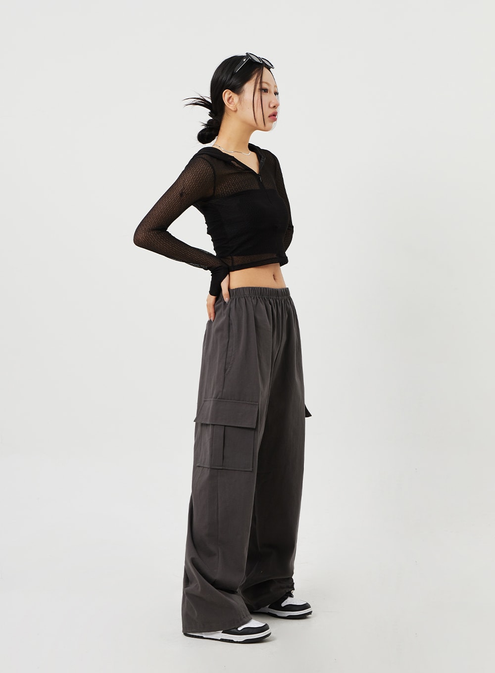 Cargo Wide Leg Track Pants CM302