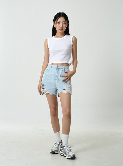 基本款羅紋短款背心 CU13 