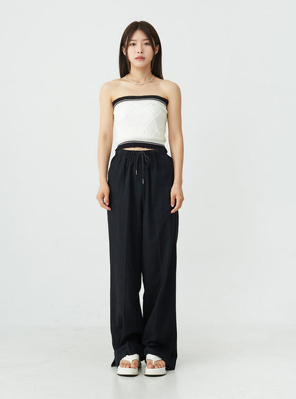 Slit Banded Pants OU12