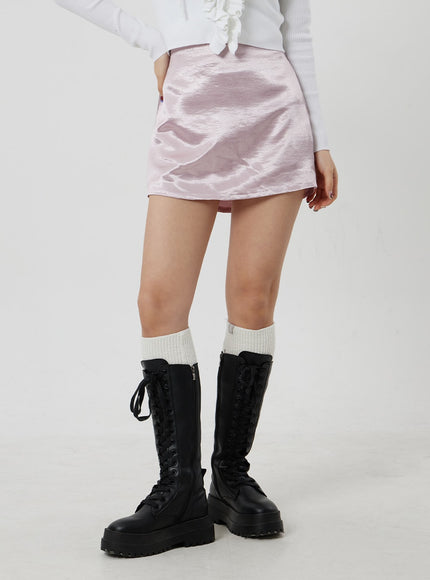 緞面迷你裙CJ330