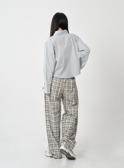 Cotton Cropped Long Sleeve T-Shirt IS15