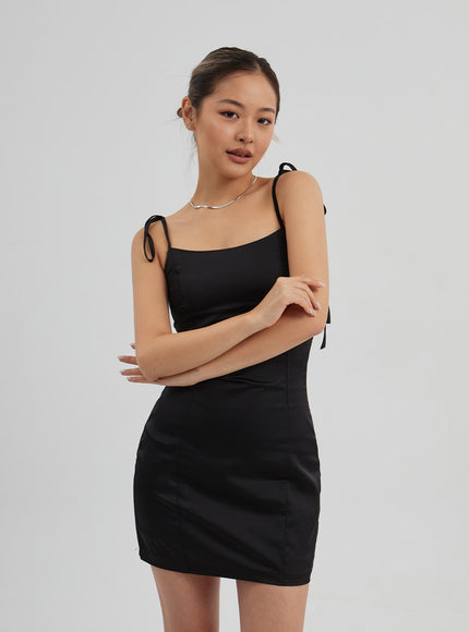 緞面迷你連衣裙CF313