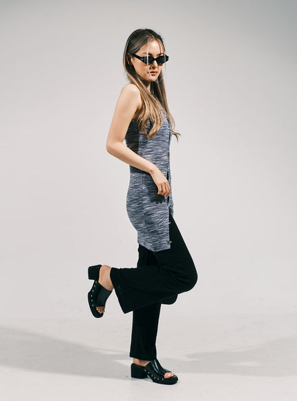 開衩分層迷你連衣裙 CJ03