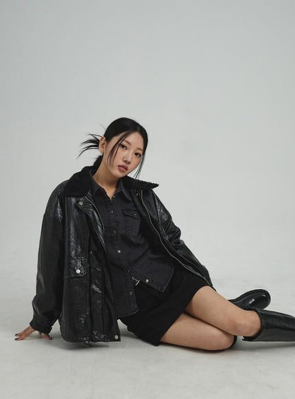 人造皮毛皮夾克 CD12