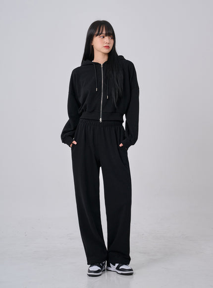 Lewkin Soft Basic Two Way Hoodie Zip Up C1210