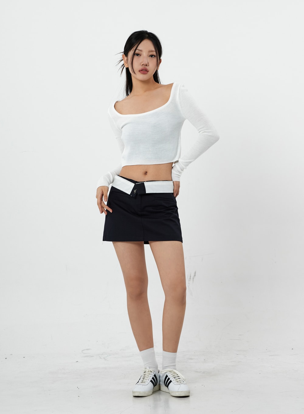 方形針織長袖T卹 CS20