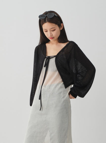 透明寬鬆波萊羅短上衣 CJ08