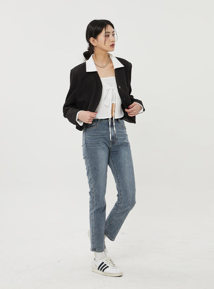 Straight Leg Ankle Jeans BF316