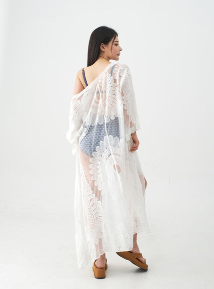 向日葵刺繡長袍IJ13