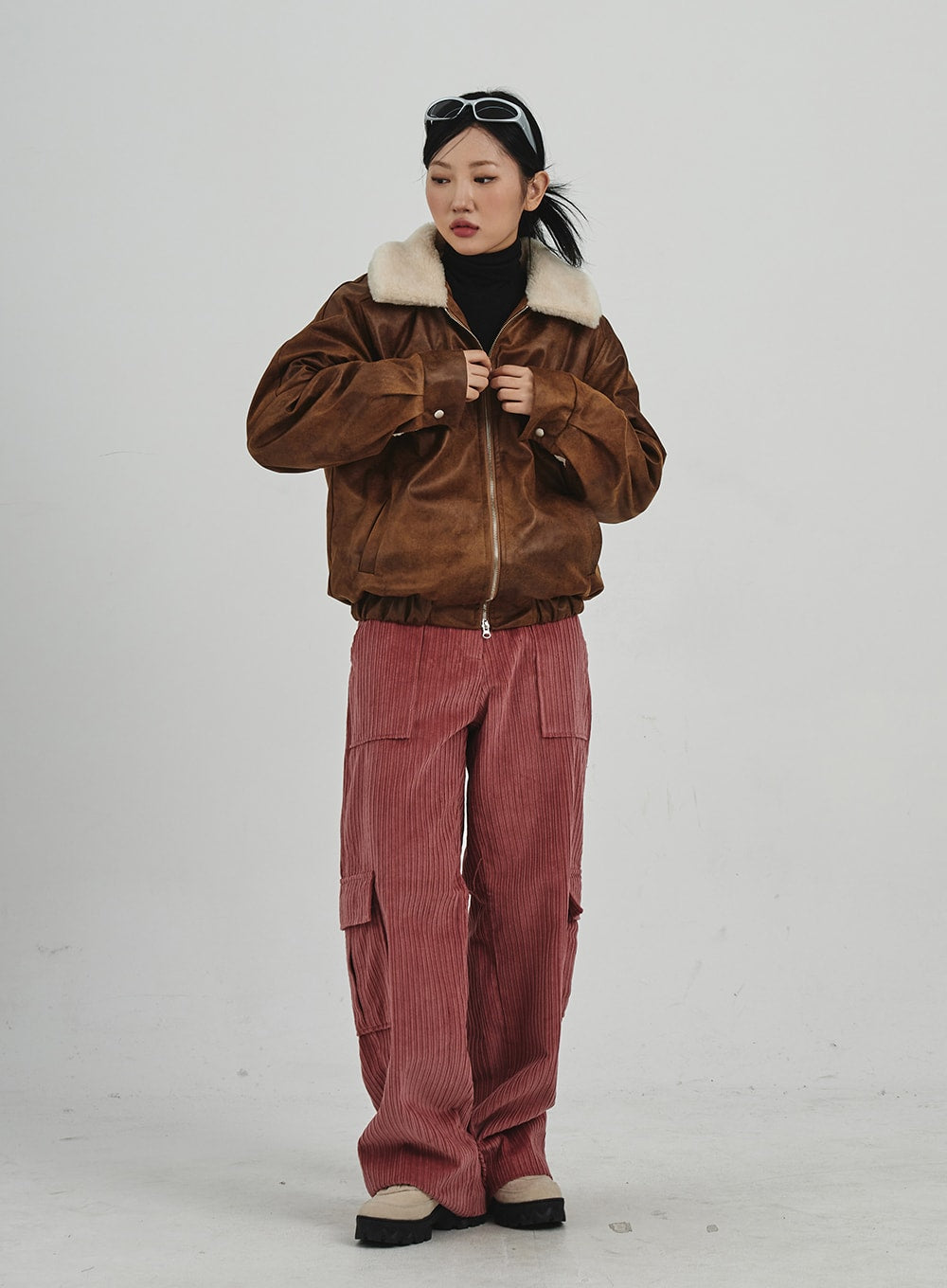 Corduroy Cargo Wide Pants CN30 - Lewkin