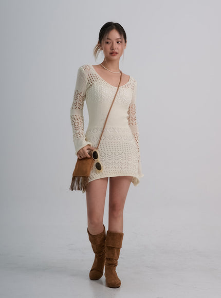 分層針織迷你連衣裙和細肩帶迷你連衣裙套裝 CO19 