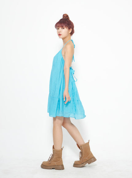 頸帶迷你連衣裙 IA313