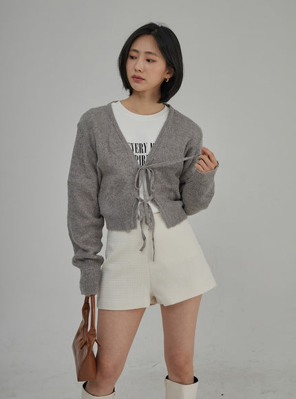 Tweed High Waist Shorts OJ304