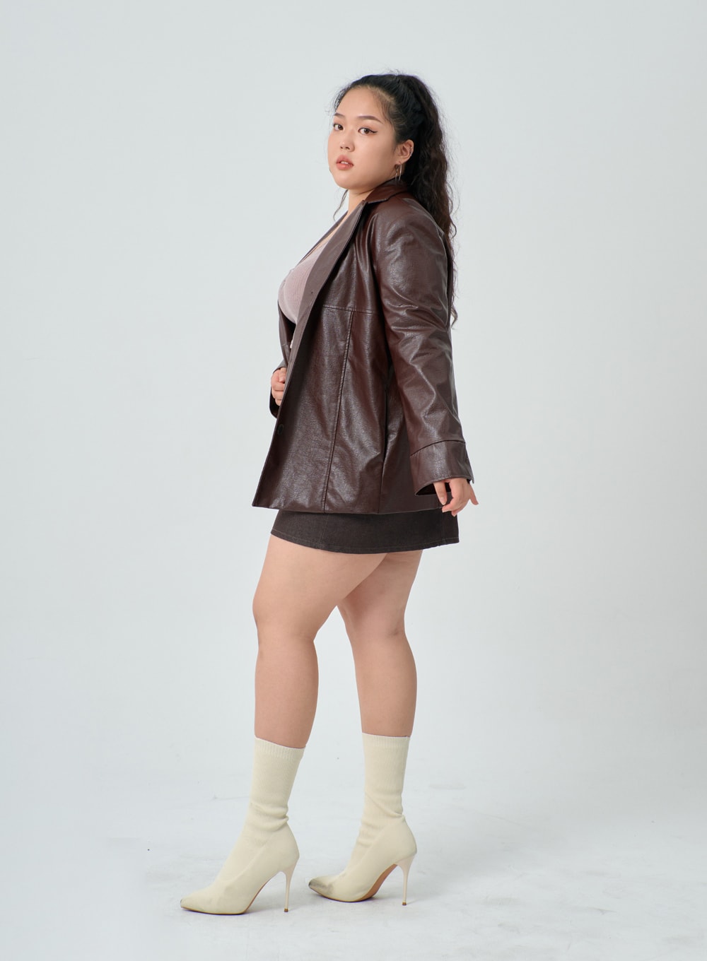 Plus Size Women Pink Leather Jacket | Stylish Fashion Jacket – Jacket Hunt