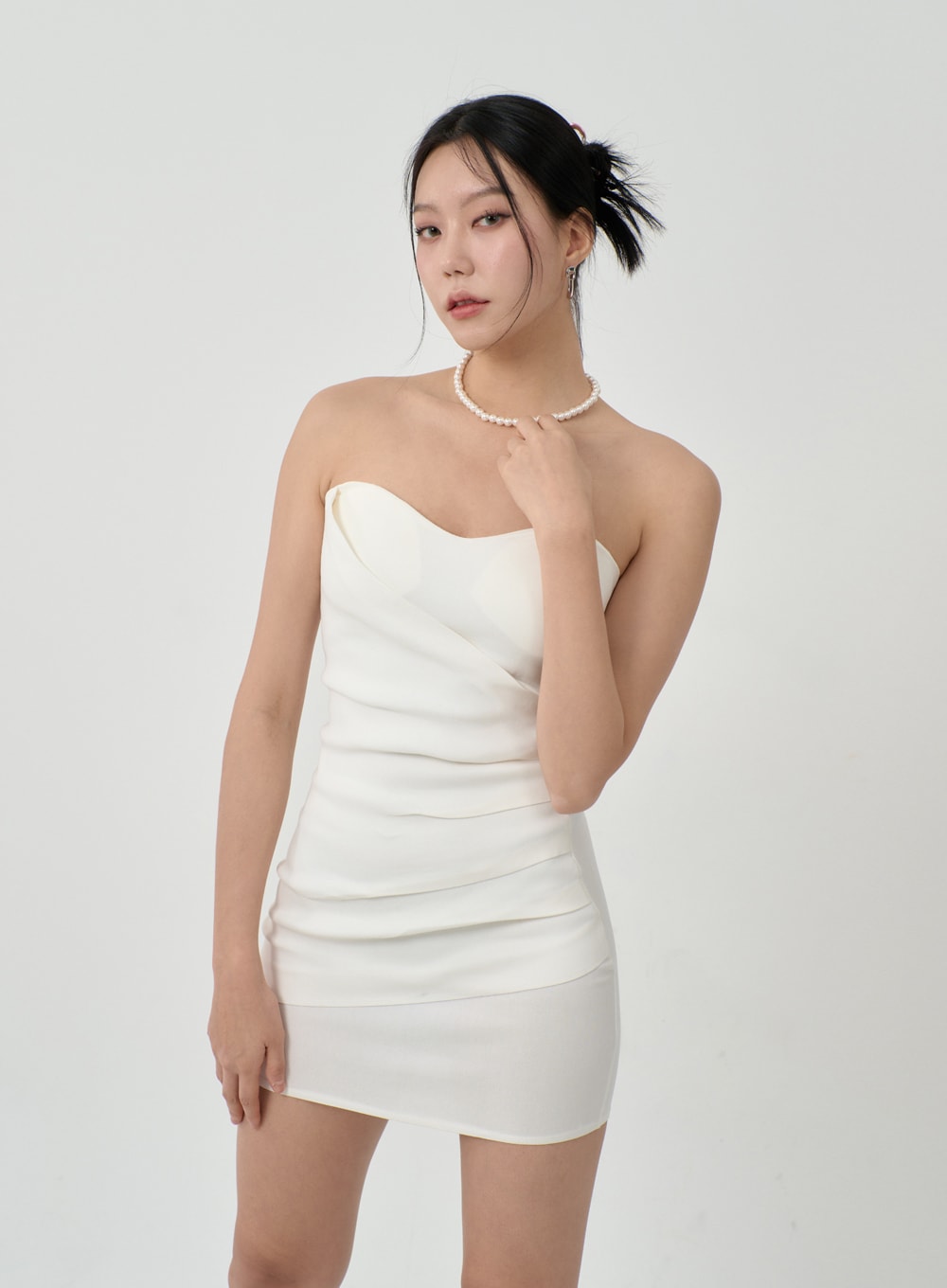 Strapless Wrapped Mini Dress ID23